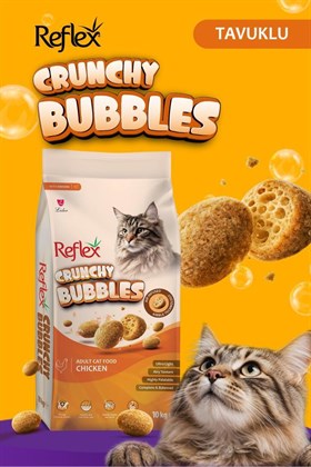 REFLEX CRUNCHY BUBBLES TAVUKLU YETISKIN KEDI MAMASI 10 KG