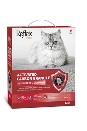 Reflex Granül Aktif Karbonlu Topaklanan Kedi Kumu - 6 lt x 2 Adet