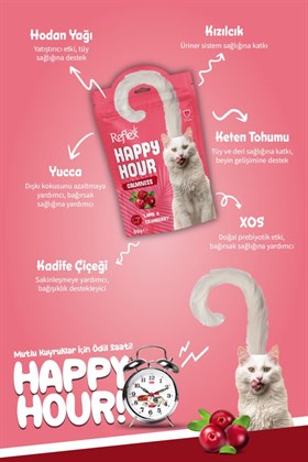Reflex Happy Hour Sakinleşmeyi Destekleyici Kedi Ödül Maması 60 gr