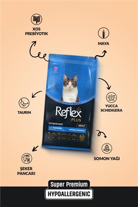 Reflex Hipoalerjenik Somonlu Yetişkin Kedi Maması 1,5 kg