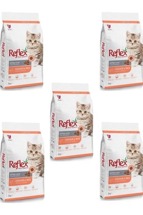 Reflex Kitten Tavuklu Ve Pirinçli Yavru Kedi Maması 2 Kg X 5 Adet
