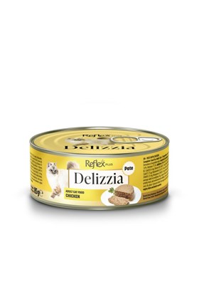 Reflex Plus Delizzia / Kıyılmış Tavuklu Yetişkin Kedi Maması 85g x 6 Adet