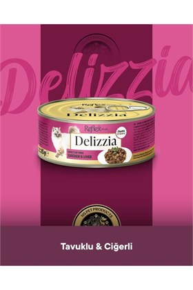 Reflex Plus Delizzia / Sos İçinde Parça Etli Karışık Yetişkin Kedi Maması 85g x 6 Adet