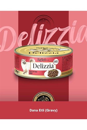 Reflex Plus Delizzia Tavuklu Pate & Dana Etli Gravy Yetişkin Kedi Maması Seti 2x85 gram