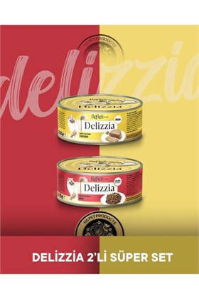 Reflex Plus Delizzia Tavuklu Pate & Dana Etli Gravy Yetişkin Kedi Maması Seti 2x85 gram