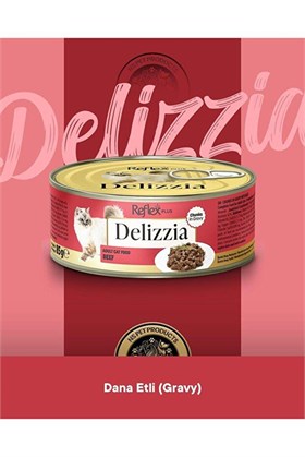 Reflex Plus Delizzia Tavuklu Pate & Dana Etli Gravy Yetişkin Kedi Maması Seti 2x85 gram