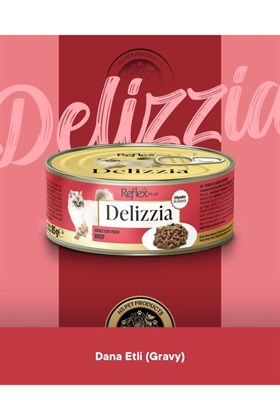 Reflex Plus Delizzia Yetişkin Dana Etli Gravy Kedi Maması 3x85 gram