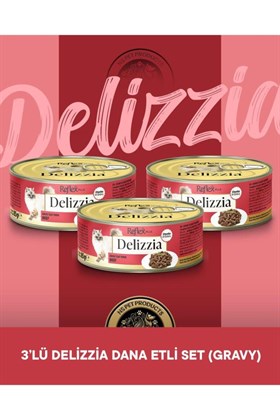 Reflex Plus Delizzia Yetişkin Dana Etli Gravy Kedi Maması 3x85 gram
