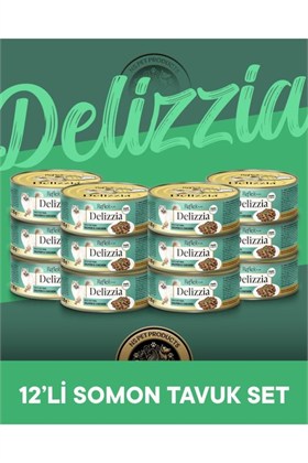 Reflex Plus Delizzia Yetişkin Somonlu-Tavuklu Gravy Kedi Maması 12x85 gram