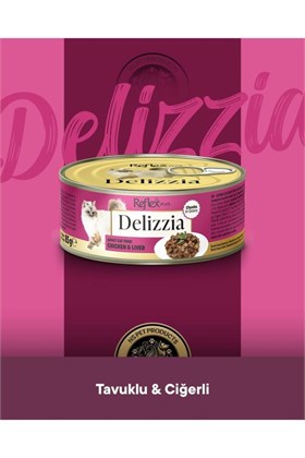 Reflex Plus Delizzia Yetişkin Tavuklu-Ciğerli Gravy Kedi Maması 3x85 gram