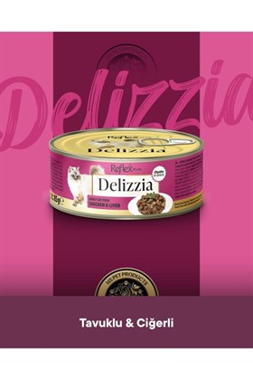 Reflex Plus Delizzia Yetişkin Tavuklu-Ciğerli Gravy Kedi Maması 3x85 gram