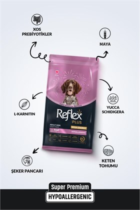 Reflex Plus Hipoalerjenik High Energy Dana Etli Yetişkin Köpek Maması 12 kg