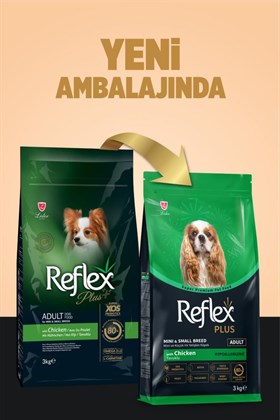 Reflex Plus Hipoalerjenik Mini ve Küçük Irklar için Tavuklu Yetişkin Köpek Maması 3 kg