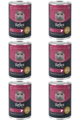 Reflex Plus Jöle İçinde Parça Kuzu Etli Yetişkin Kedi Konservesi 400gr - 6 Adet