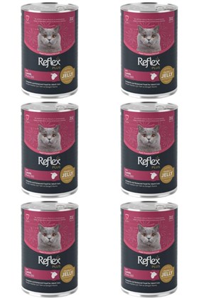 Reflex Plus Jöle İçinde Parça Kuzu Etli Yetişkin Kedi Konservesi 400gr - 6 Adet