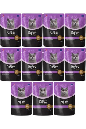 Reflex Plus Jöle İçinde Somonlu ve Ton Balıklı Yetişkin Kedi Konservesi 85gr - 11 Adet