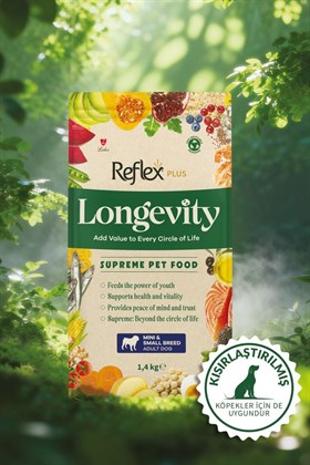Reflex Plus Longevity Mini ve Küçük Irk Yetişkin Köpek Maması 1400g