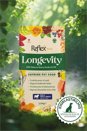 Reflex Plus Longevity Mini ve Küçük Irk Yetişkin Köpek Maması 1400g