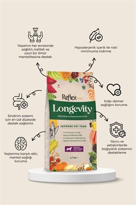 Reflex Plus Longevity Orta ve Büyük Irk Yetişkin Köpek Maması 2700g
