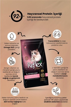 Reflex Plus Mother & Babycat Kuzu Etli 1.5 Kg Yavru Kedi Maması