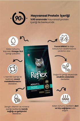 Reflex Plus Tavuklu Kısırlaştırılmış Kedi Maması-1,5 Kg