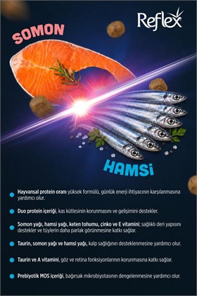 Reflex Somonlu ve Hamsili Yetişkin Kedi Maması 2 kg