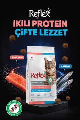 Reflex Somonlu ve Hamsili Yetişkin Kedi Maması 2 kg