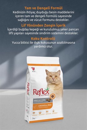 Reflex Tavuklu Pirinçli Yetişkin Kedi Maması 2 Kg