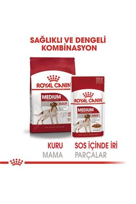 Royal Canin Medium Adult Gravy Yetişkin Köpek Konservesi 10 Adet 140 gr