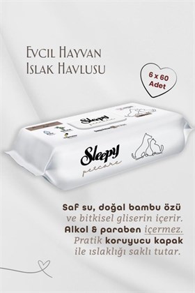 Sleepy 6 AL 5 Öde Evcil Hayvan Mendili