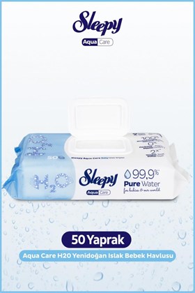 Sleepy Aquacare H2O Yenidoğan Islak Bebek Havlusu 50
