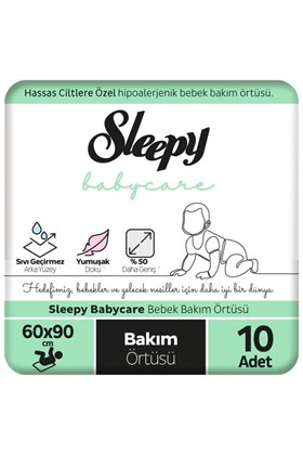 Sleepy Babycare Bebek Bakım Örtüsü 60x90 cm 10 Adet