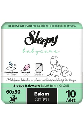 Sleepy Babycare Bebek Bakım Örtüsü 60x90 cm 10 Adet