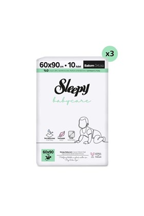 Sleepy Babycare Bebek Bakım Örtüsü 60x90 cm 3x10 30 Adet