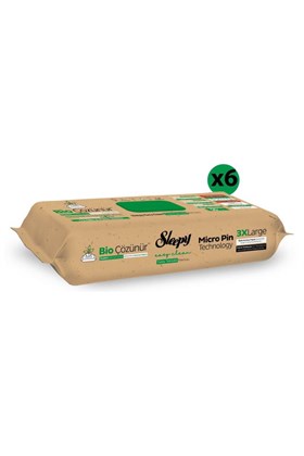 Sleepy Bio Çözünür Yüzey Temizlik Havlusu&mendili Çay Ağacı&misket Limonu 6x50 (300 YAPRAK)