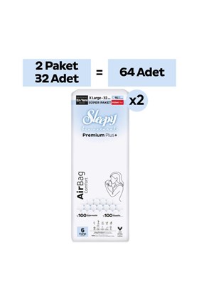 Sleepy Bio Natural Premium Plus Airbag Comfort Avantaj Paketi Külot Bez 6 Numara Xlarge 64 Adet