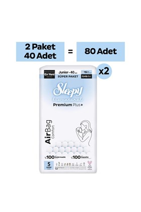 Sleepy Bio Natural Premium Plus Airbag Comfort Avantaj Paketi Bebek Bezi 5 Numara Junior 80 Adet
