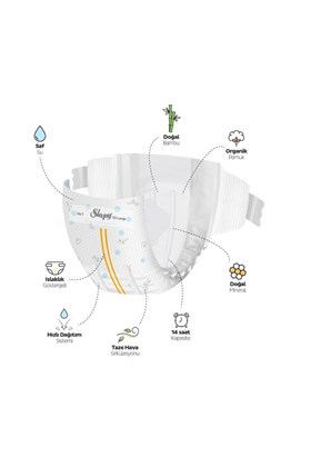 Sleepy Bio Natural Premium Plus Airbag Comfort Süper Paket Bebek Bezi 7 Numara Xxlarge 28 Adet