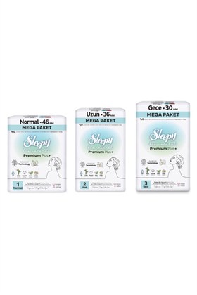 Sleepy Bio Natural Premium Plus Hijyenik Ped Mega Fırsat Paketi 112 Adet