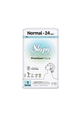Sleepy Bio Natural Premium Plus Hijyenik Ped Normal 24 Adet Ped