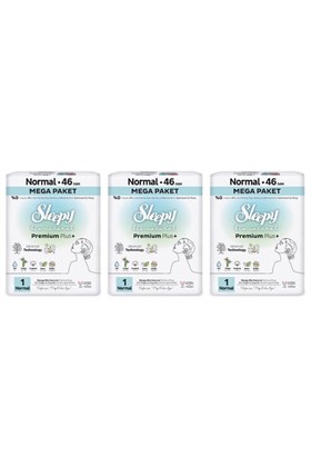 Sleepy Bio Natural Premium Plus Hijyenik Ped Mega Paket Normal 46X3 (138 Adet)