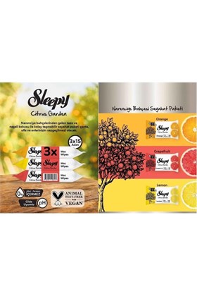 Sleepy Citrus Garden Cep Mendili 3x15 (45 Yaprak)