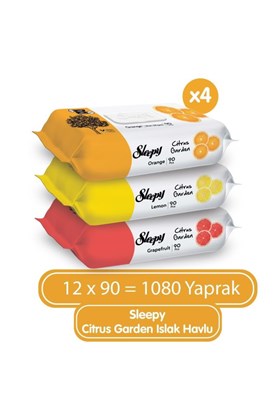 Sleepy Citrus Garden Lemon Islak Mendil 90 x 3