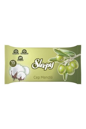 Sleepy Doğal Zeytinyağlı Ve Pamuklu Cep Mendili 4X3x15 (180 Yaprak)