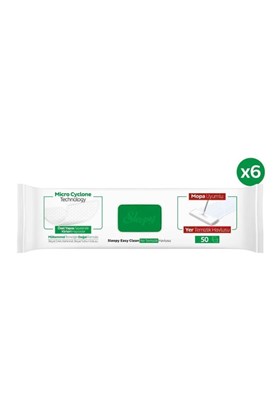 Sleepy Easy Clean Beyaz Sabun Katkılı Mopa Uyumlu Yer Temizlik Havlusu&mendili 6x50 (300 YAPRAK)