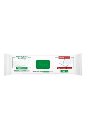 Sleepy Easy Clean Beyaz Sabun Katkılı Mopa Uyumlu Yer Temizlik Havlusu&mendili 50 Yaprak