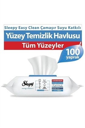Sleepy Easy Clean Çamaşır Sulu Yüzey Temizlik Havlusu 2 x 100lü
