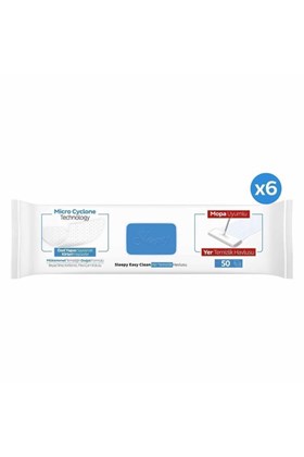 Sleepy Easy Clean Çamaşır Suyu Katkılı Mopa Uyumlu Yer Temizlik Havlusu&mendili 6x50 (300 YAPRAK)