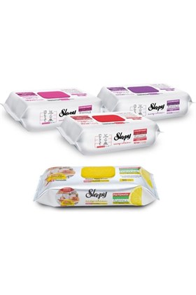 Sleepy Easy Clean Çiçek Serisi&Limon Yağlı Süper Mutfak Yüzey Temizlik Havlusu&Mendili(3x100+50)