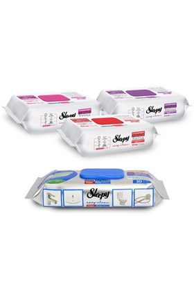 Sleepy Easy Clean Çiçek Serisi&Süper Kireç Sökücü Yüzey Temizlik Havlusu&Mendili(3x100+30)